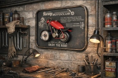 Rennuhr Motorrad Genießen Sie die Fahrt Leben ist eine Reise Skurrile Uhr