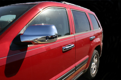 8-Piece Chrome Door Handle Covers For 2006-2010 Jeep Commander & Grand Cherokee - Mirror Finish