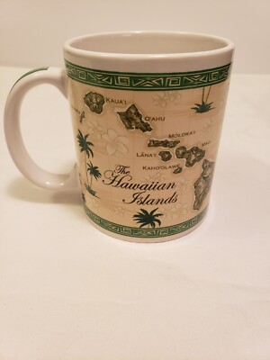 Hawaiian Islands Map Coffee Tea Cup Mug Maui Hawaii Big Island ABC Stores 2003