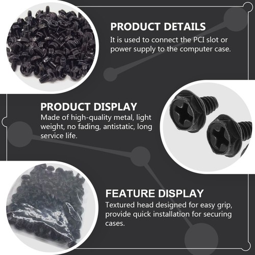 100 PCS Computer Case Screws Pci Slot Chassis Power Supply Fastener - Picture 10 of 12