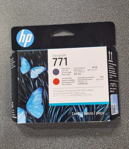 HP 771 Matte Black and Chromatic Red Printhead CE017A for HP Designjet JUNE 2025