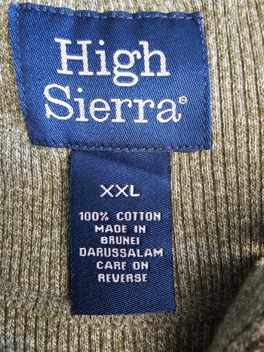 Men's High Sierra Short Sleeve 3 Button Knit Shirt Top Green Stripes Size XXL - Picture 2 of 9
