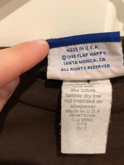 Wee Winter 羊毛 Flap Happy Brown 马匹长袖衬衫 7 码 — 第 4/4 张图片