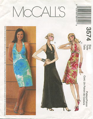 McCalls 3574 Misses Halter Dresses Sewing Pattern Uncut | eBay