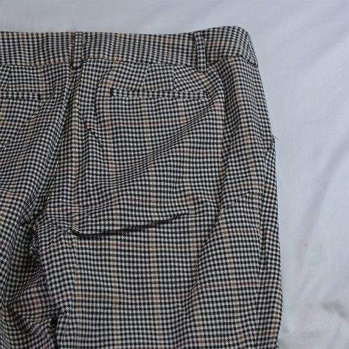 Talbots 12 Brown Plaid Hampshire Straight Ankle Dress Pants - Picture 4 of 5