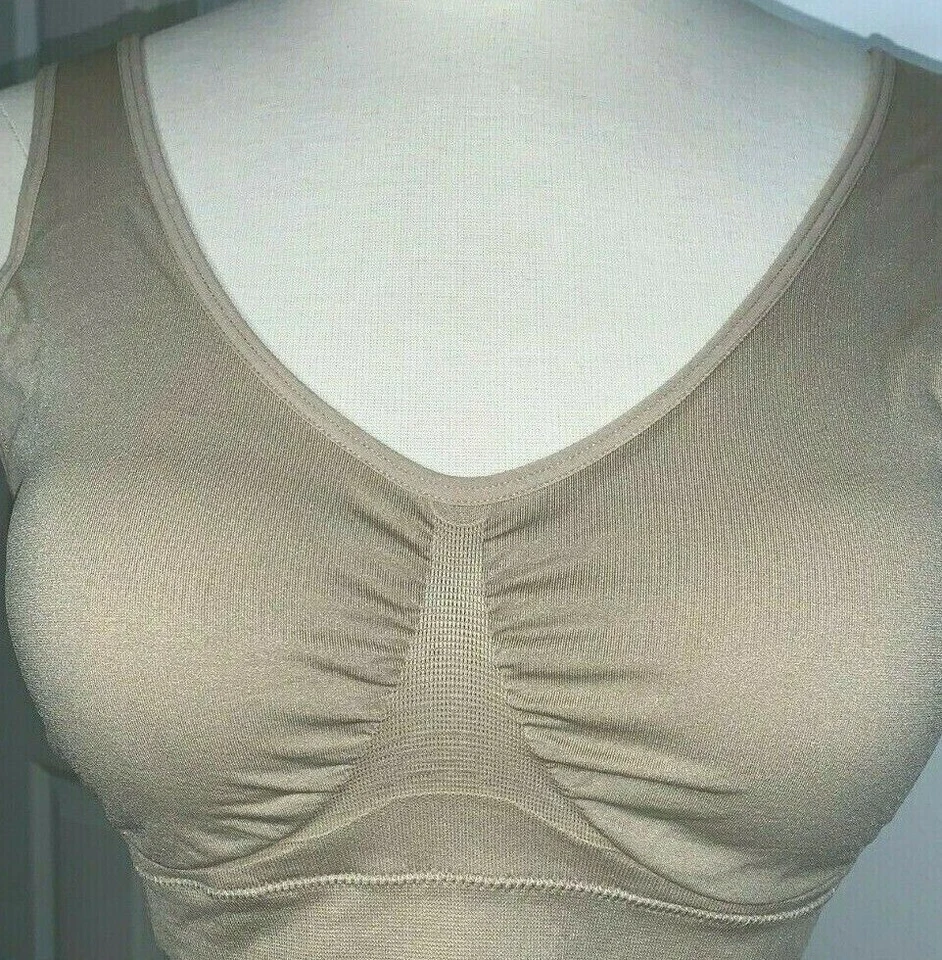 NUEVO CON ETIQUETAS-Amoena #44676 (sin peso) o 44677 rosa desnuda o 44418 desnuda mastectomía sin costuras Foto 3 de 4