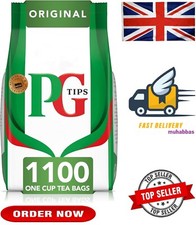 PG Tips Black Tea Bags Bulk - 1100 Biodegradable Square Teabags One Cup 2.2 kg 0.04 per strip