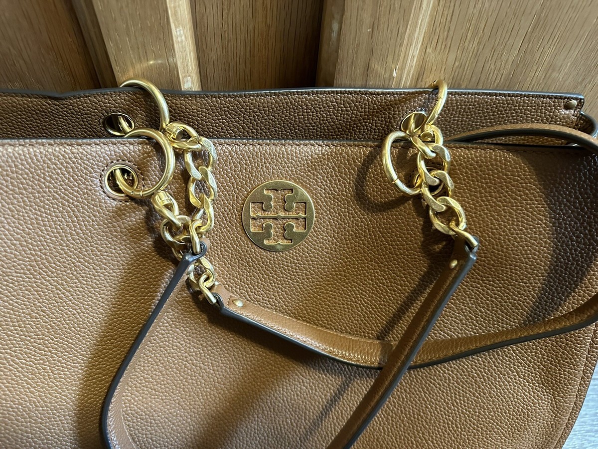 Tory Burch Peddled Brown Leather Bag New | eBay