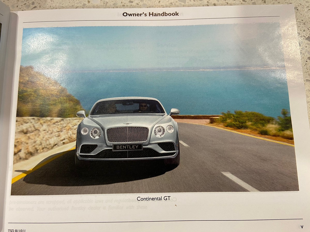 2016 BENTLEY CONTINENTAL GT SPEED V8 OWNERS MANUAL INFOTAINMENT