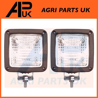 2X Mini Digger Excavator Work Lights Lamps Square for Komatsu