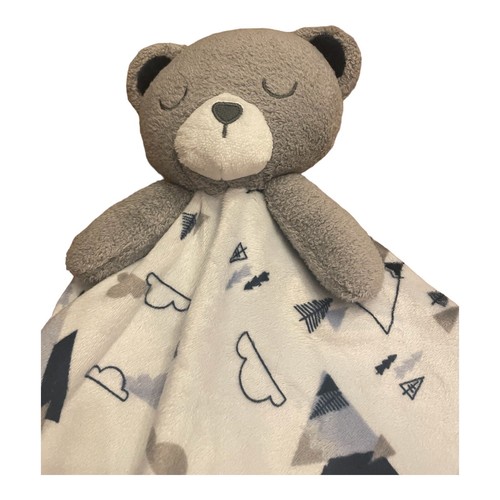 Baby Blanket Sleeping Bear Mountain Tree Cloud Just Born Lovey Large Satin Back - Picture 9 of 10