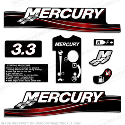 Fits Mercury 3.3hp Decals - 2005 +