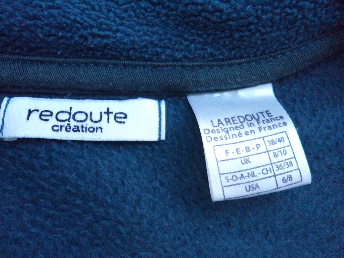 Veste Polaire Verte La Redoute - Taille UK 8-10, Fermeture éclair Complète, Occasion Très Bon état