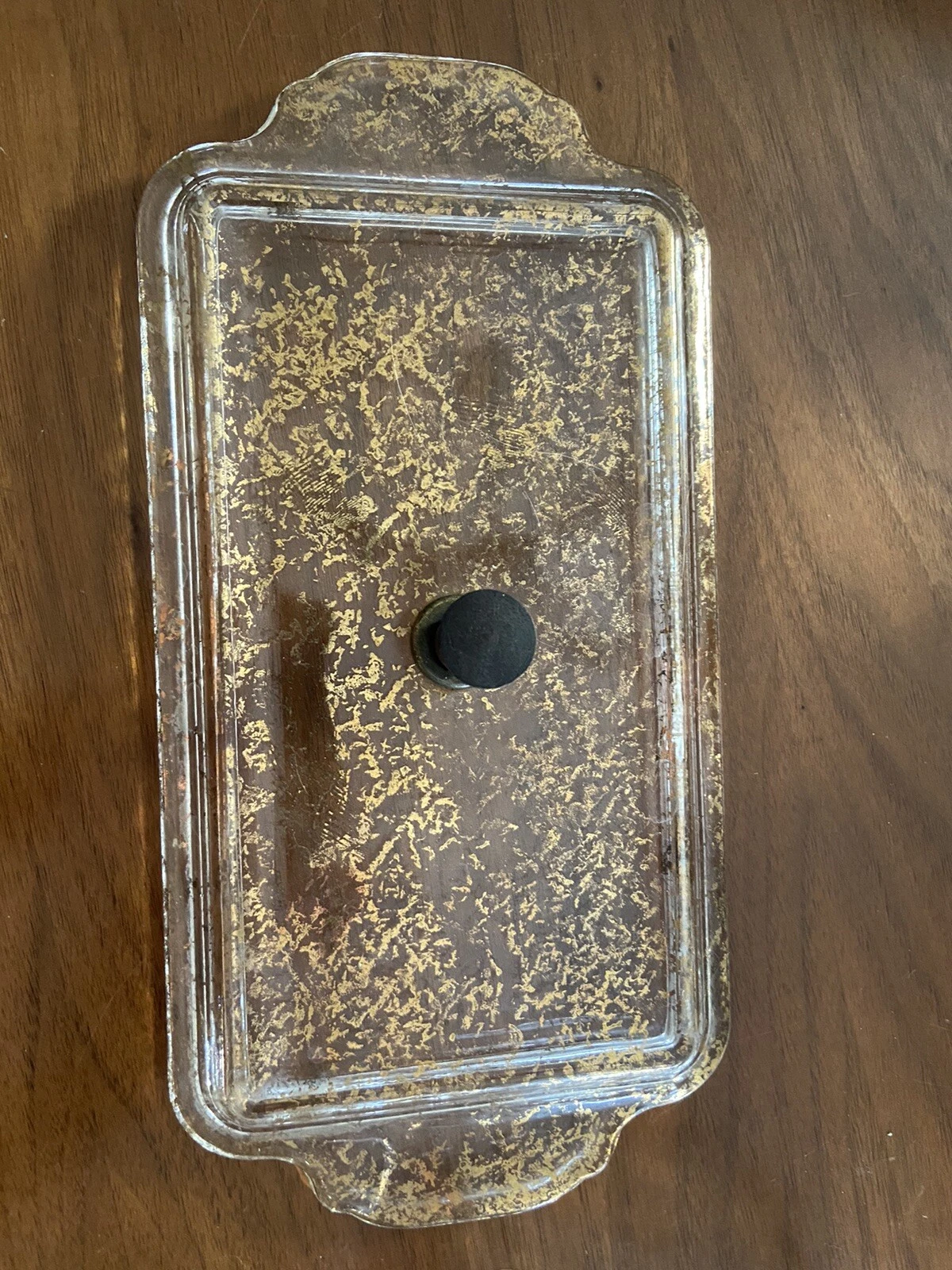 VTG Fire King Georges Briard Gold Sponged Loaf Pan #409