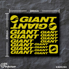 Giant Stickersatz Gelb | Aufklebersatz Set Fahrrad eBike BMX MTB eMTB Rahmen
