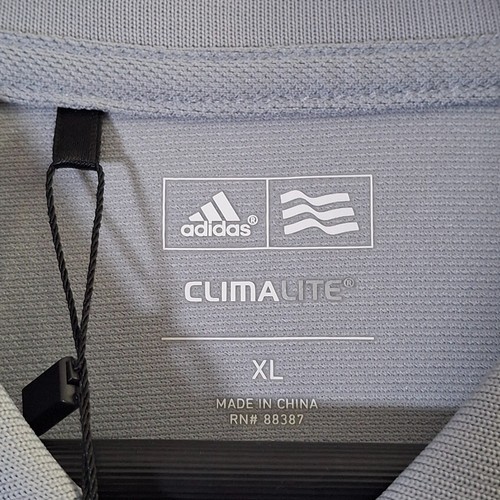 Adidas New York Red Bulls Soccer Polo Shirt Men's XL Gray Climalite Logo NWT - Picture 5 of 9
