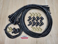 Ton's 90* 8mm Silicone Spark Plug Wires Universal Chevy GM Socket distributor
