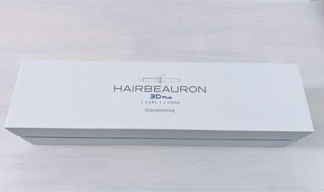 ヘアアイロン Lumiere Blanc - HAIRBEAURON 3D plus CURL L 34mm LUMIELINA hair curl iron HAIRBEAURON 3D Plus L-type curl