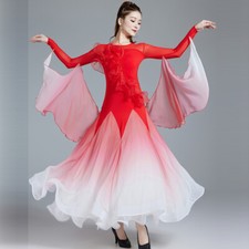 Latin Ballroom Dance Dress Modern Salsa Waltz Standard Long Dress J073 3 Colors