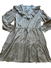 NEW NWT LAUREN Ralph Lauren 100% cotton dress long sleeve US 18 light green