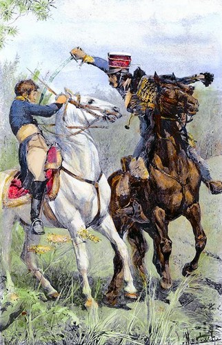 TOILE TABLEAUX soldat militaire guerre empire 50X70 CM
