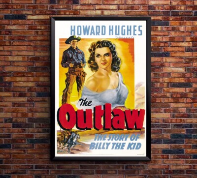 The Outlaw 1943 v2 - Jane Russell - Vintage Classic Movie Poster