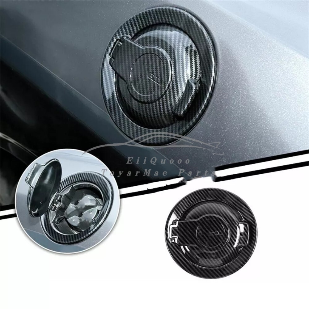 Carbon Fiber Fuel Tank Cover Trim Accessories Gas Door For Dodge Challenger