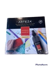 Arteza Whiteboard Cleaner Set with 12 Fine-Tip Dry-Erase Markers, Magnetic Erase
