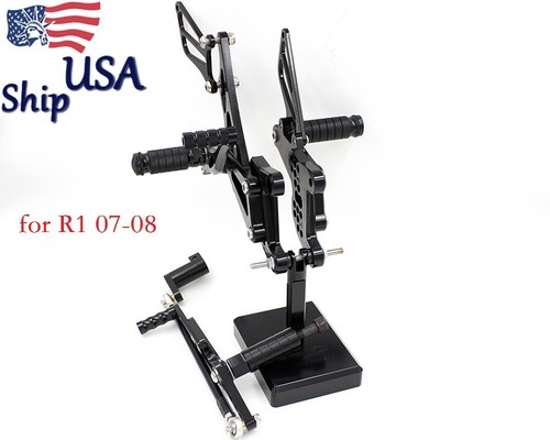 FXCNC Front Rearset Footpegs For NINJA 300/250 2013-2016 Ninja ZX6R ZX636 03-04 - Foto 10 di 32