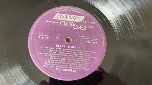 RAY CHARLES - HEART TO HEART - 20 hottest hits EX-(sleeve)/EX+ VINYL LP - Picture 9 of 12