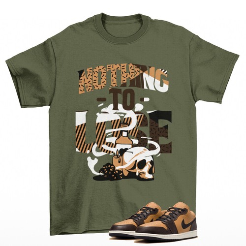 Nothing To Lose Shirt Olive to Match Jordan 1 Low Flax Baroque Brown HQ3603-201