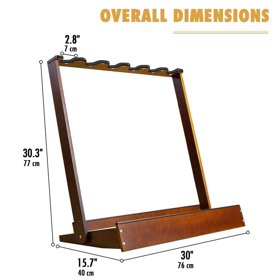 Guitar Rack for Multiple Guitars, Hardwood Guitar Stand Folding Guitar