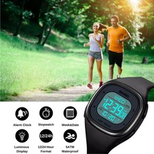 Waterproof Digital Watch - Sport Watch with Stopwatch, Countdown, Dual Time