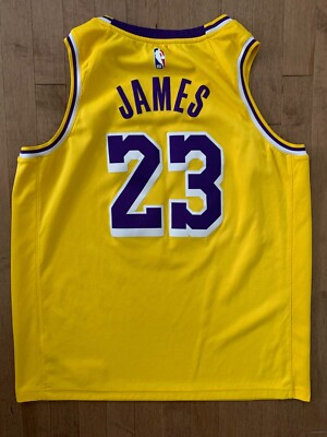 LeBron James Men's 52 XL Nike Swingman Los Angeles Lakers NBA