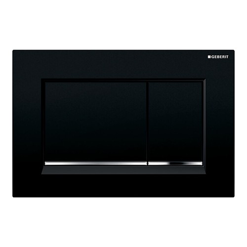 Nero - Pannello di ricambio per cassetta di scarico Geberit Sigma (adatto per Sigma serie UP300, UP320, UP700, UP720) - Non originale