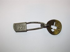 2" VINTAGE LAUNDRY SAFETY PIN KEY-TAG, MILITARY / BLANKET PIN #223 (7)
