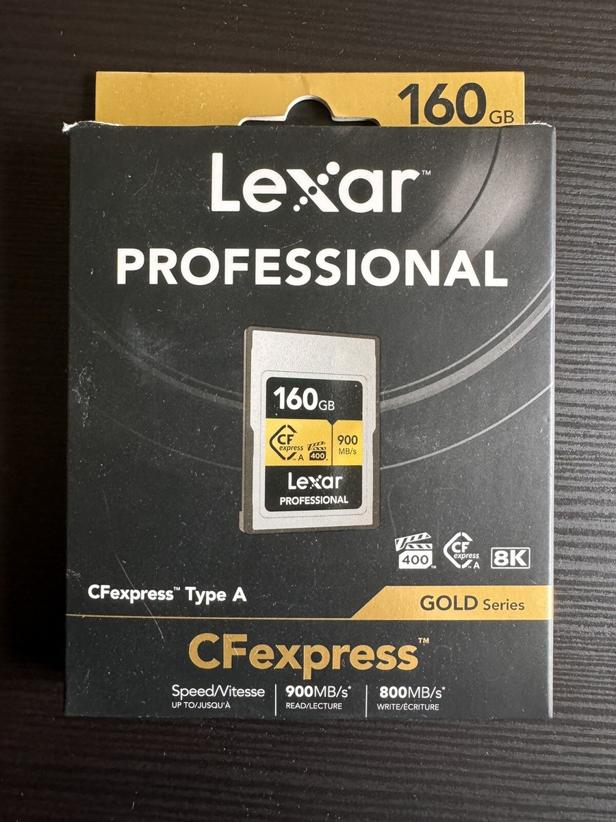Professional 160GB Cfexpress Type A Gold Series Memory Card, up to