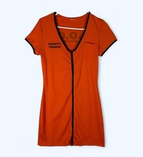 Spirit Halloween Women's County Prison Costume Cosplay Dress MEDIUM