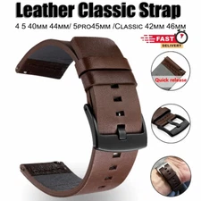 18mm 20mm 22mm 24mm Genuine Leather Wristband Watch Strap Band Bracelet UNIVERSL
