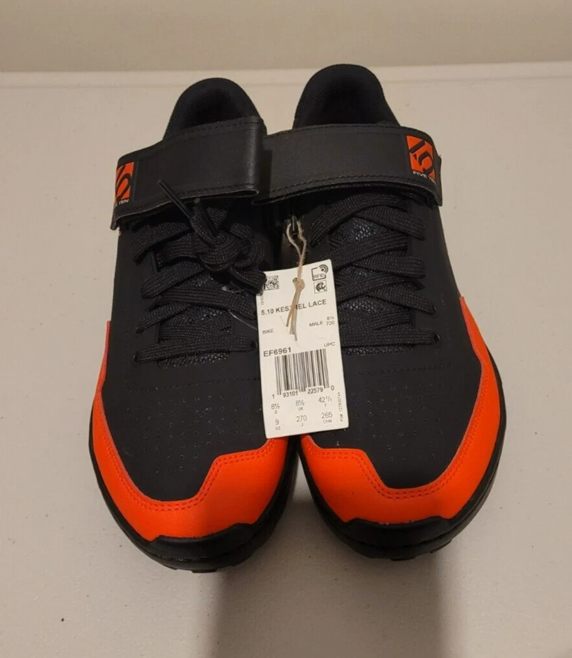 Five Ten Kestrel Lace Clipless Shoes | Core Black / Solar Red, size 9 - Image 3 of 4