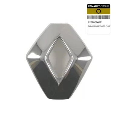 ORI EMBLEME LOGO AVAMT POUR RENAULT CLIO V CHROME NEUF TOP 628900961R - Photo 1/2