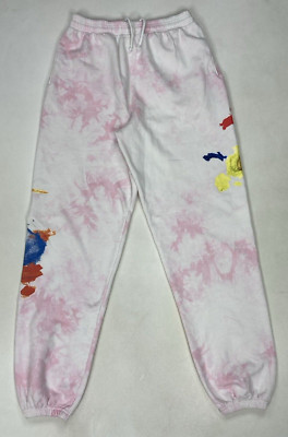 Samii Ryan & Dessie Jackson Paint Palette Sweatpants Women Medium Pink Tie Dye