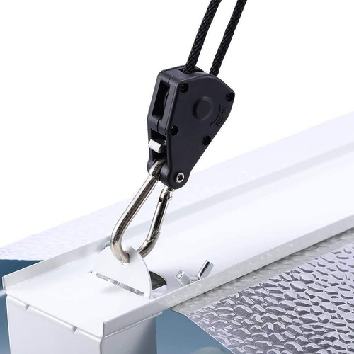 Grow Tent and 2-Pair 1/8 Inch 8-Feet Long Adjustable Rope Clip Hanger Combo Set - Picture 16 of 21