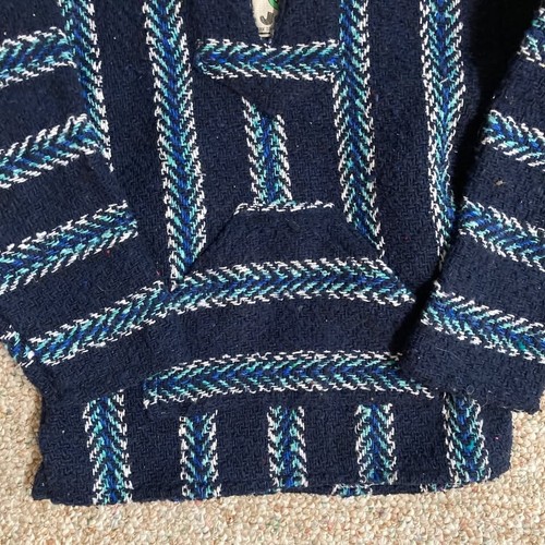 BAJA JOE Mexican Hoodie Sz Medium Drug Rug Rasta Full Zip Jacket Pocket Sublime - Picture 3 of 6