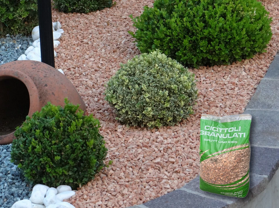 Ghiaia Rossa Sassolini per Giardino Vasi Rosso Verona Granulometria 8-12mm 25kg - Immagine 2 di 4