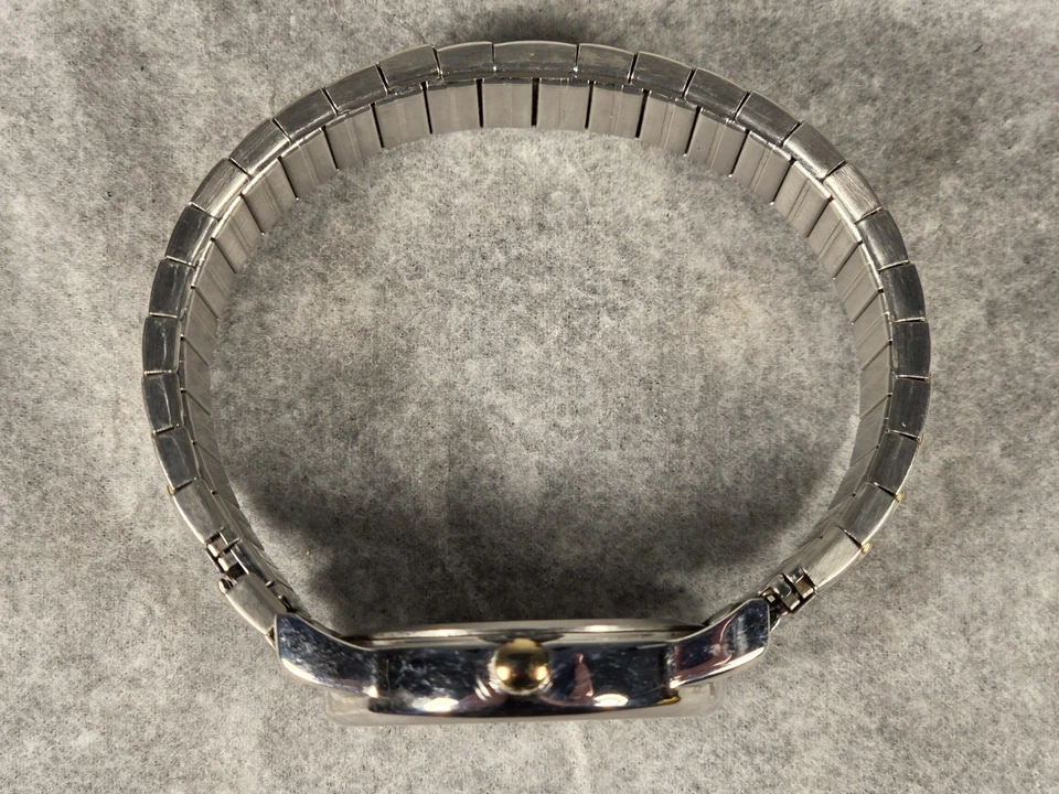 Reloj Timex Hombre Fácil Lectura 35mm Dos Tonos Banda Elástica Fecha Batería Nueva Foto 4 de 4