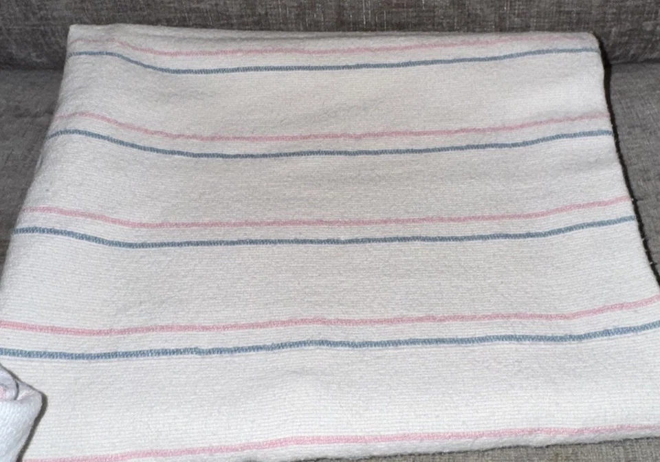Set Of 3 Angelica Hospital Receiving Blankets Pink Blue Stripe - Image 3 of 4