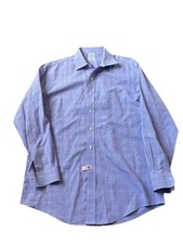 Brooks Brothers Dress Shirt Men's 16 33 Regent Blue Button Up Non Iron Purple