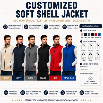 Custom Soft Shell Jacket | Personalized Embroidered Work Jacket