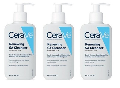 BL Cerave Renewing Sa Cleanser Normal Skin 8oz Pump X 3 Packs